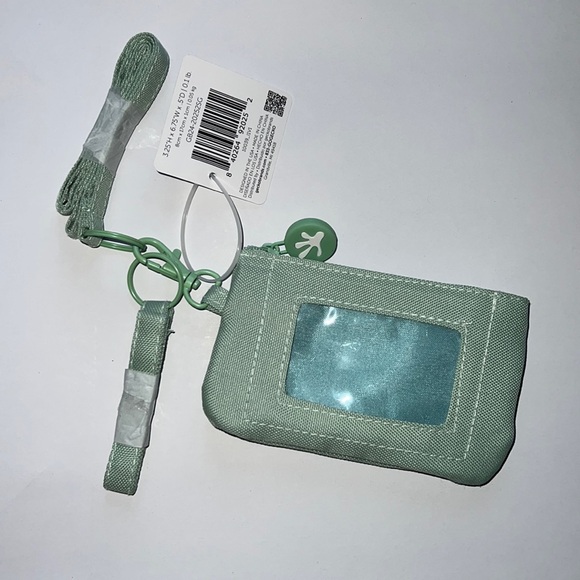 NWT GeckoBrands Daisy Green ID CASE WITH LANYARD & wristlet key holder - Picture 2 of 2